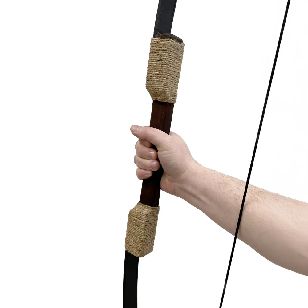 Laminated bow with a wooden riser
