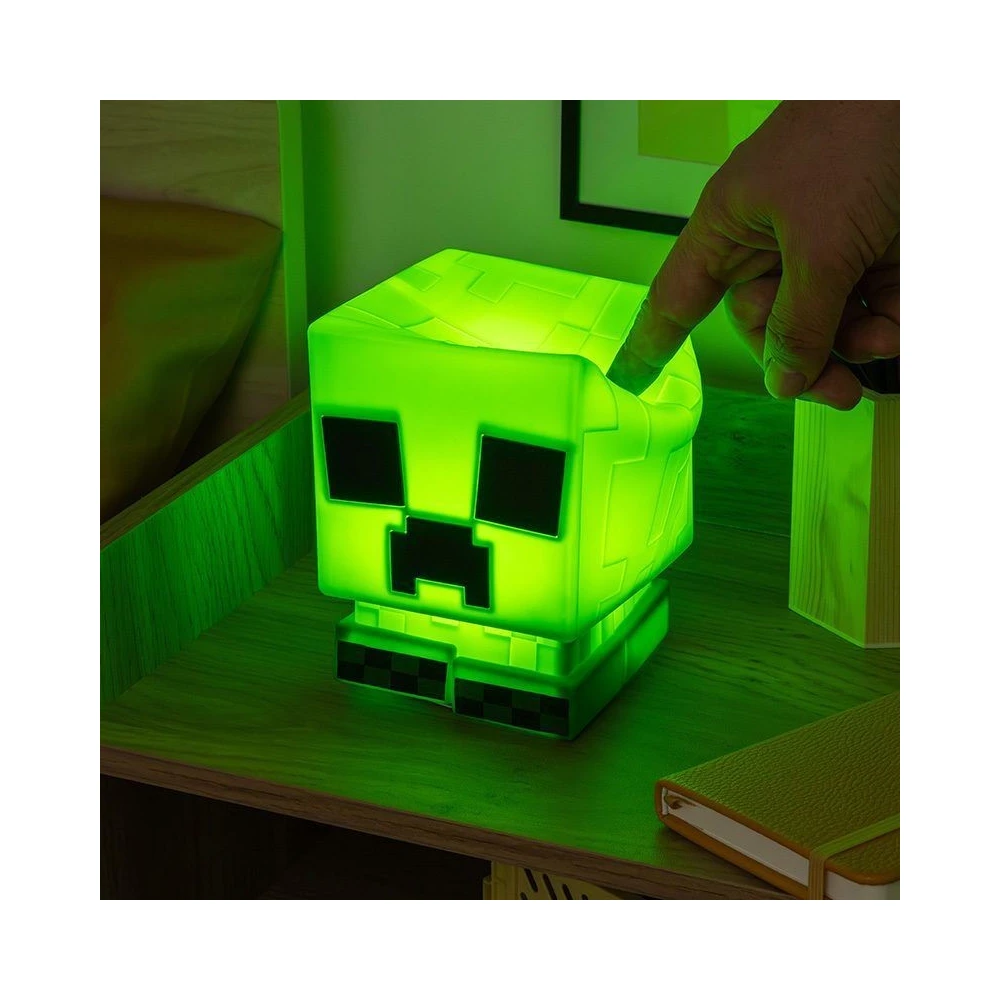 Lampička Minecraft SquishyGlo - Creeper, silikónová