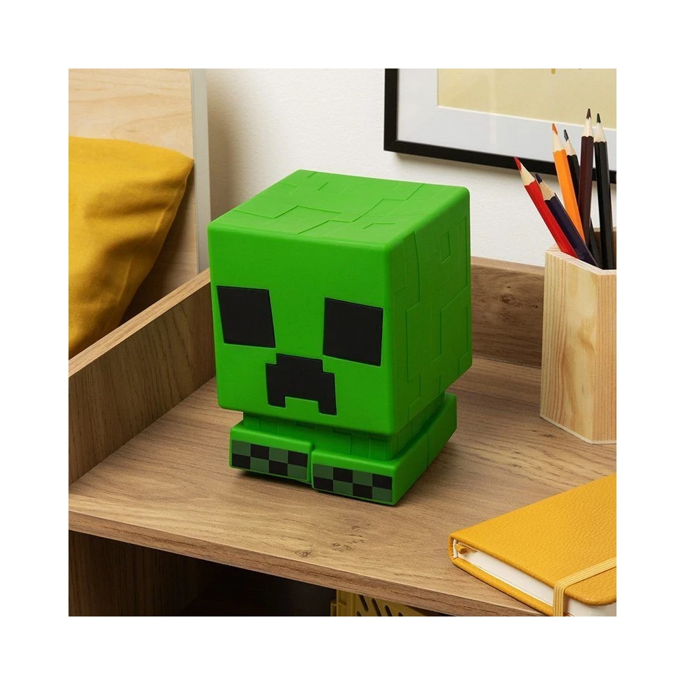 Lampička Minecraft SquishyGlo - Creeper, silikónová