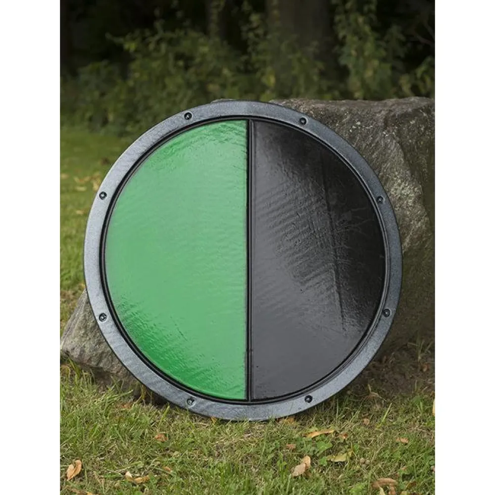 Round latex shield - black and green