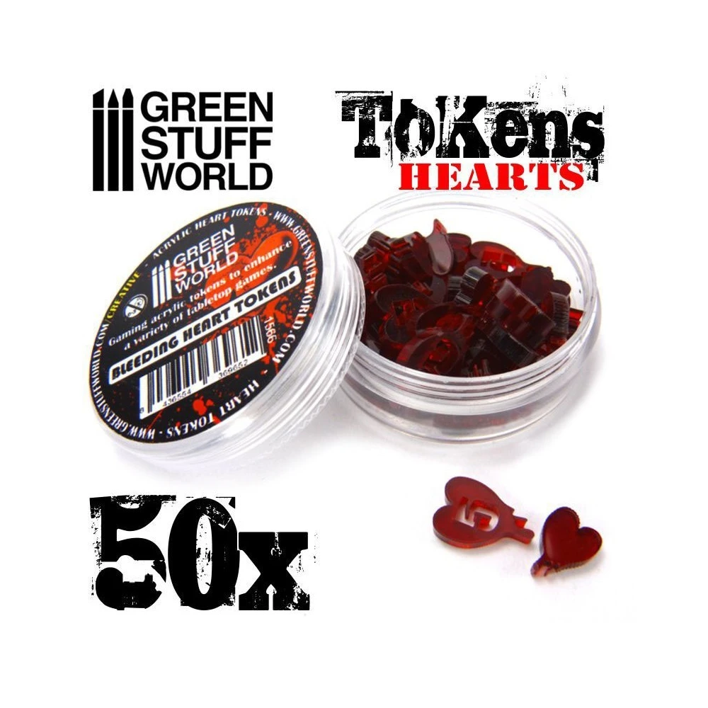 Life Tokens (hearts), 50 pcs