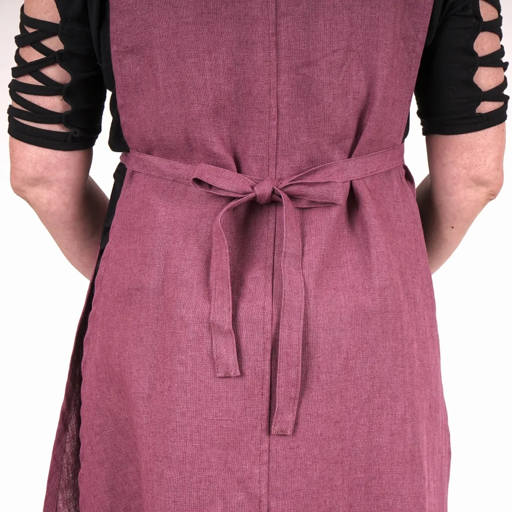 Women's Linen Apron Lobelia - purple