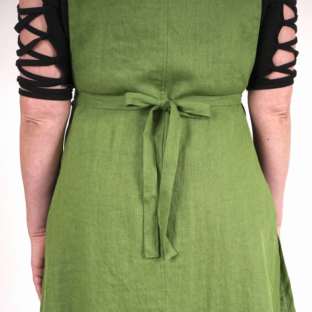 Women's Linen Apron Lobelia - Green