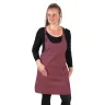Linen pinafore dress - purple