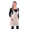 Linen pinafore dress - natural