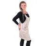 Linen pinafore dress - natural
