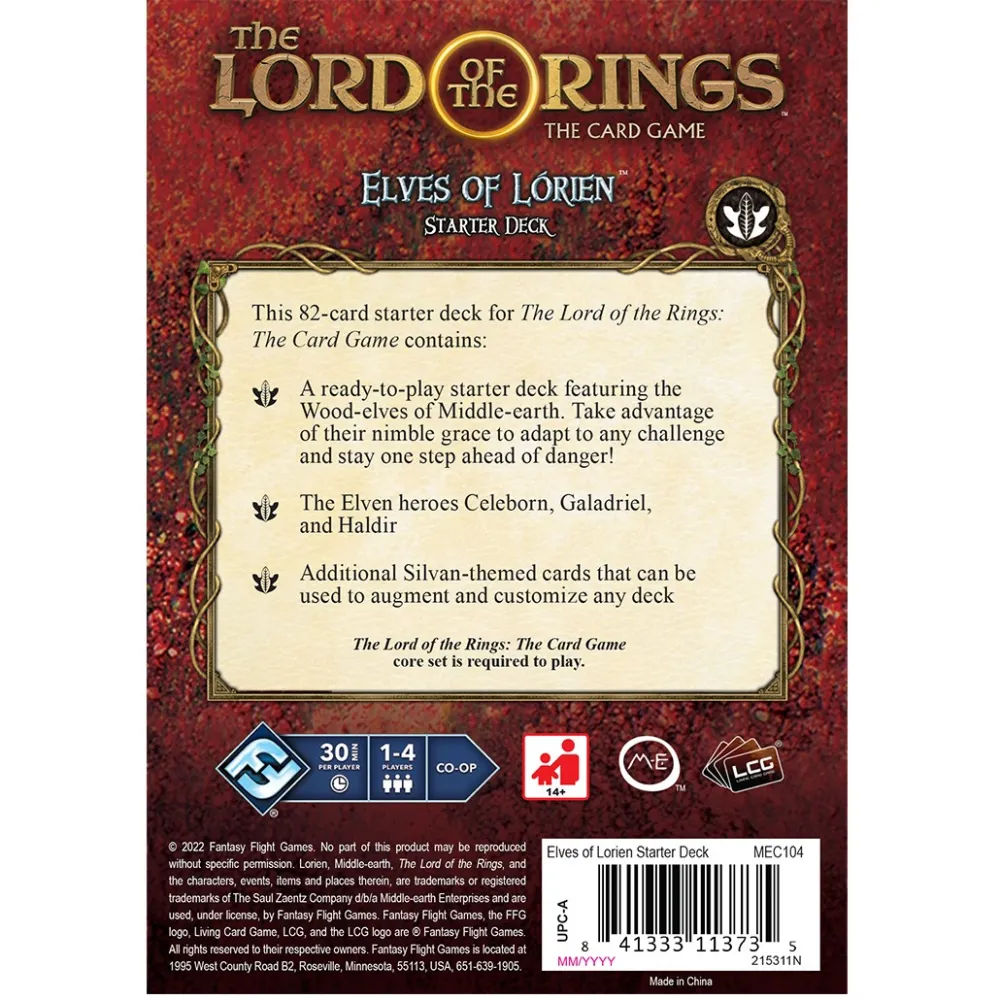 Lord of the Rings LCG: Elves of Lorien Starter Deck