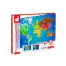 Magnetische Weltkarte mit Tieren