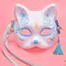 Anime-Maske – Katze (unbemalt)