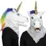 Einhorn-Maske mit beweglichem Kiefer