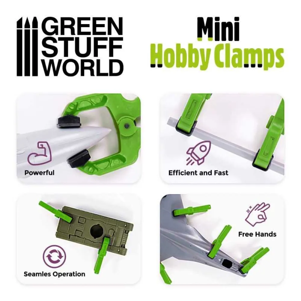 Mini hobby clamps, 6 pcs