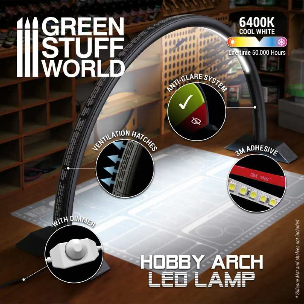 Modelárska LED lampa - čierna