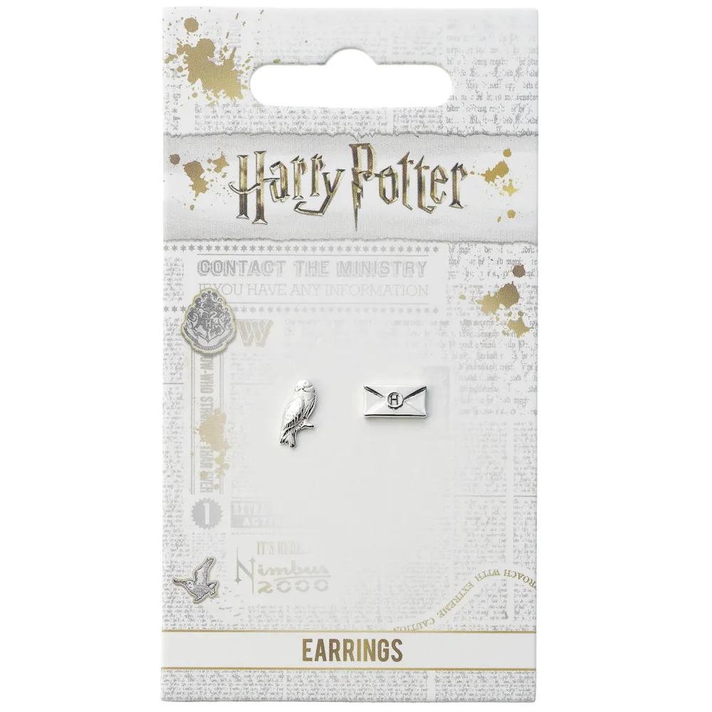 Harry Potter Ohrringe - Eule Hedwig, Stecker