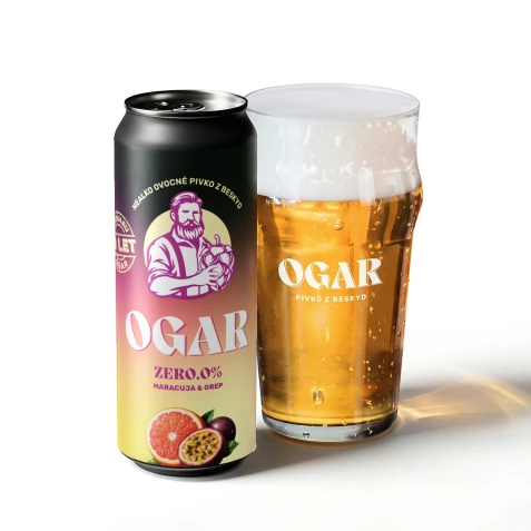 Nealko pivo Ogar ZERO Maracuja a grep 0,5 l