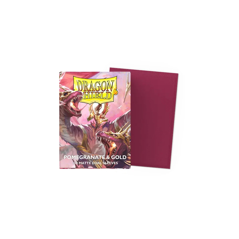 Dragon Shield Kartenhüllen 63 x 88 mm - Pomegranate & Gold, Matte Dual Sleeves