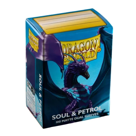 Obaly na karty Dragon Shield 63 x 88 mm - Soul & Petrol Matte Dual Sleeves