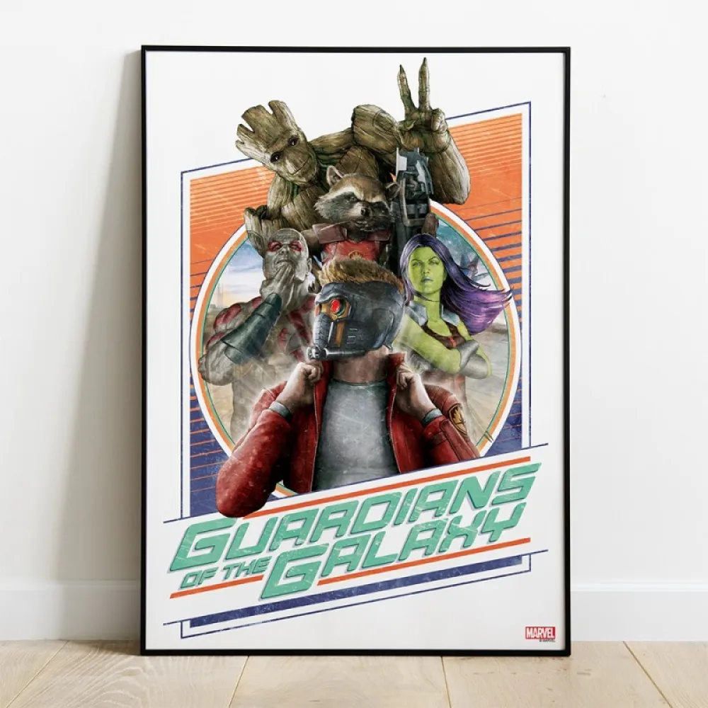 Guardians of the Galaxy - Retro Wooden Wall Art
