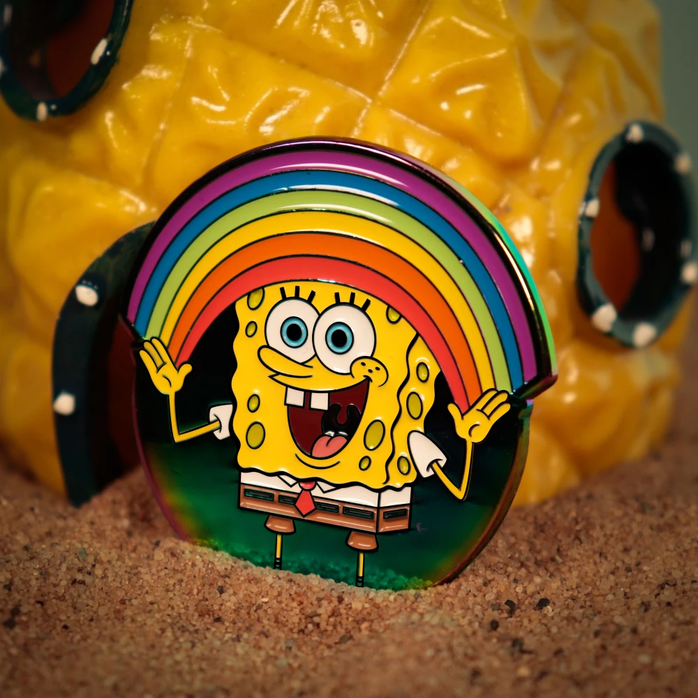 SpongeBob Schwammkopf Ansteckpin - Regenbogen