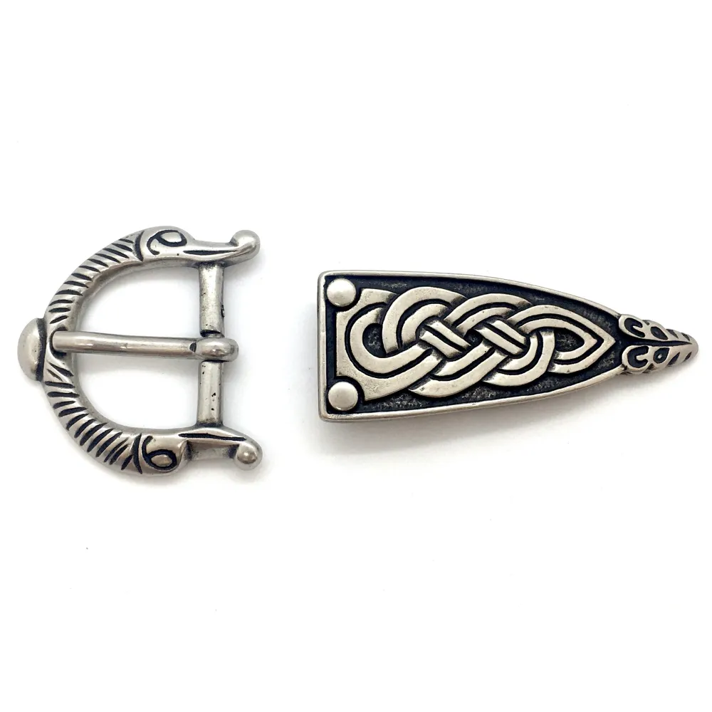 Belt Buckle and Strap End with Animal Motifs