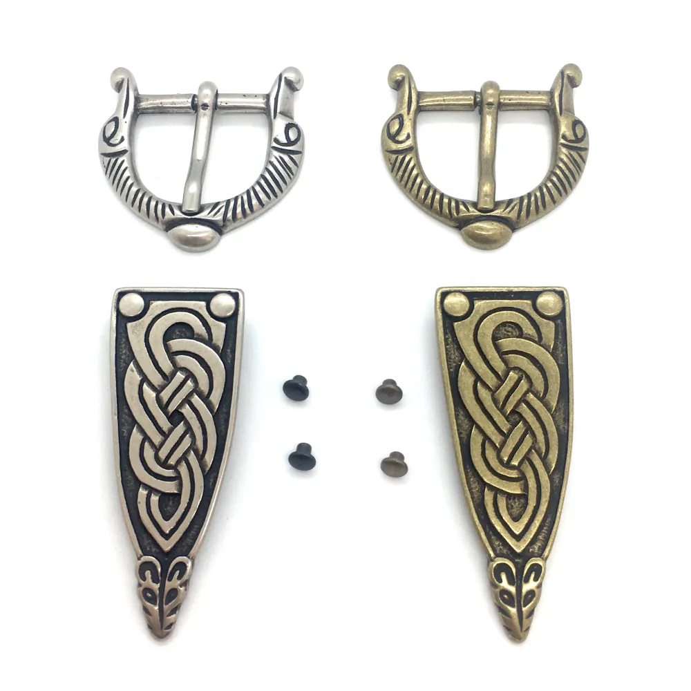 Belt Buckle and Strap End with Animal Motifs