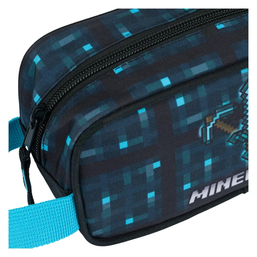 Minecraft Pencil Case - Blue Axe and Sword