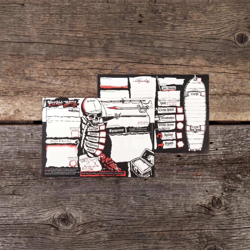 Pirate Borg Character & Ship Sheet Pad