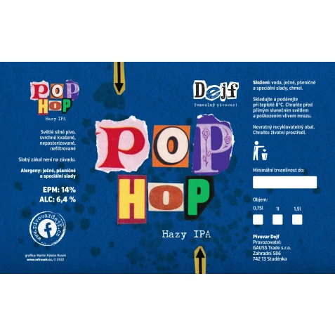 Pivo Dejf Pop Hop Hazy IPA