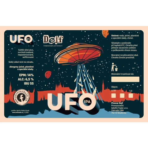 Pivo Dejf UFO IPA