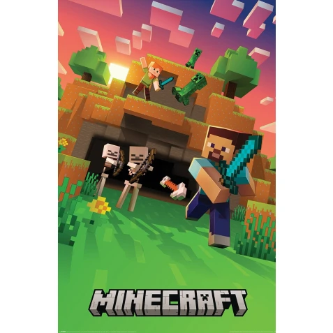 Minecraft Poster - Cinematic Skeletons