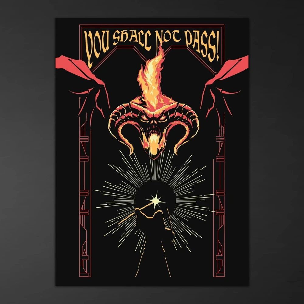 Plakát Pán prstenů - Balrog, svítící