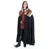 Custom-made cloak - half-circle with fur collar