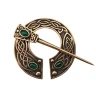 Cloak brooch with malachite