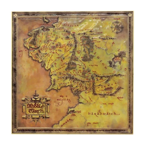 The Lord of the Rings Metal Sign - Map