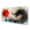 Mouse and Keyboard Mat - Dragon and Samurai