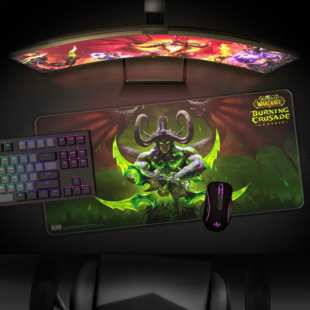 World of Warcraft Maus- und Tastaturunterlage - Illidan