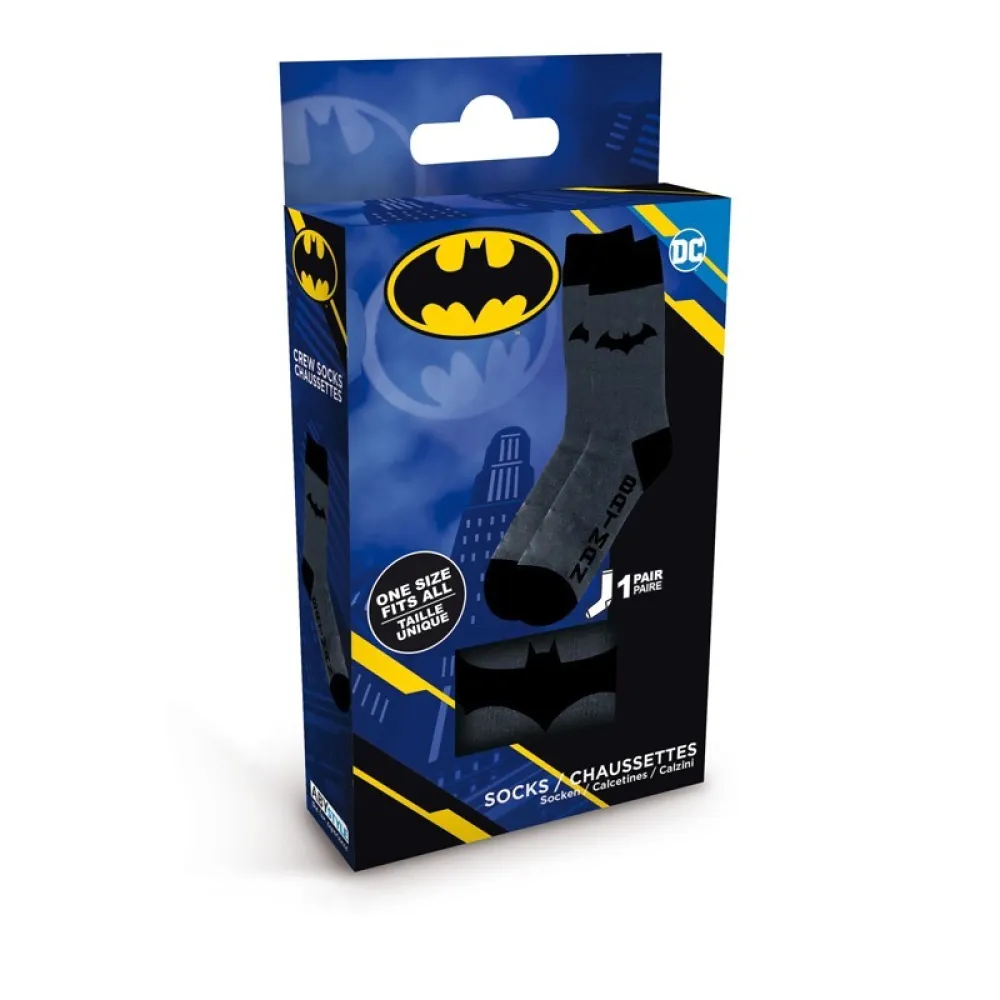 Batman Socks - Black & Grey