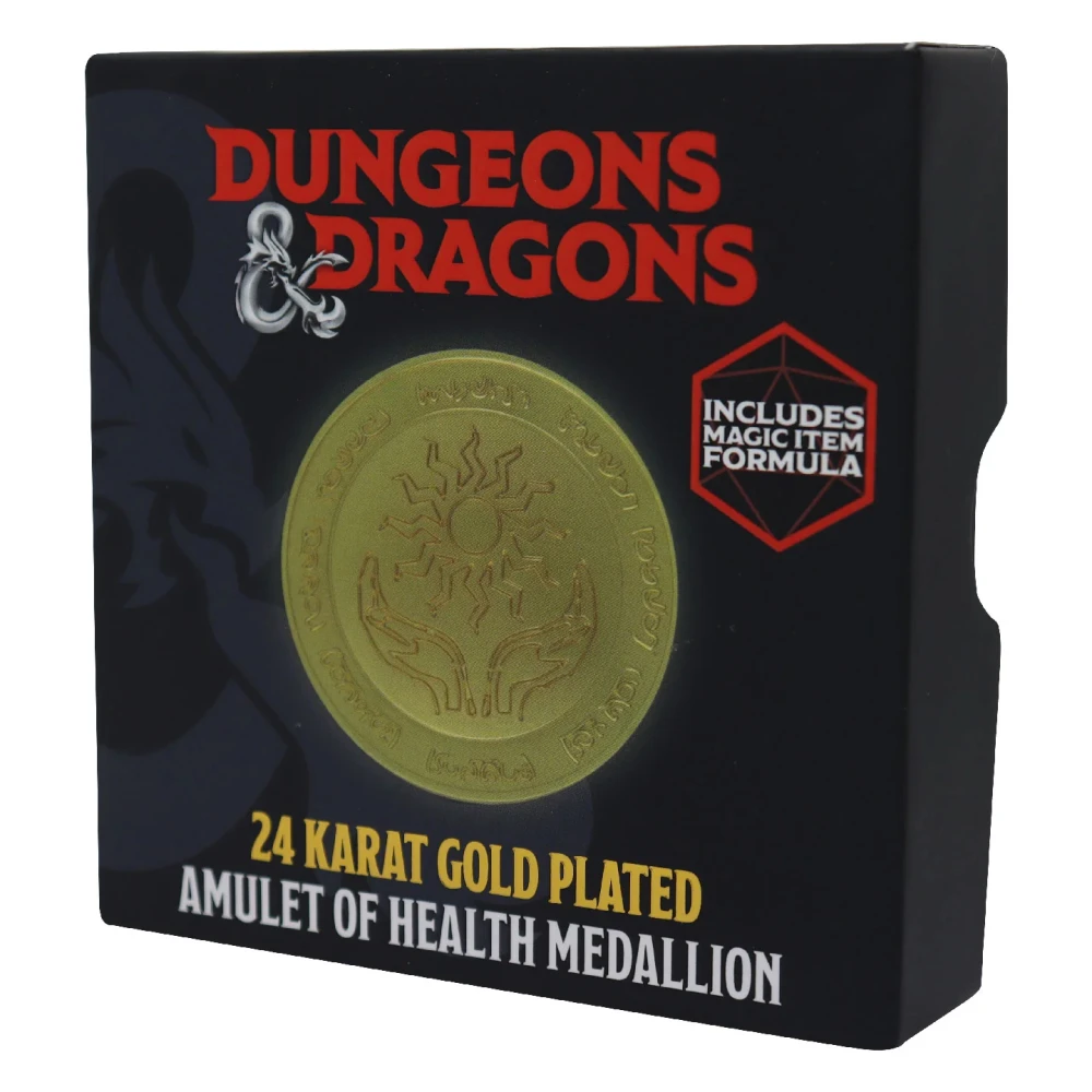 Vergoldetes Dungeons & Dragons Sammlermedaillon - Amulet of Health
