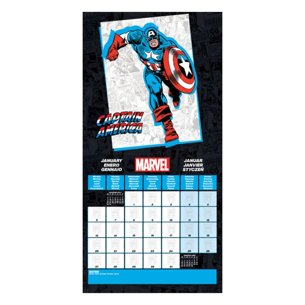 Marvel Notizkalender - Retro 2025