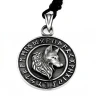 Rune Circle Pendant - Wolf
