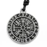 Viking Rune Compass Pendant