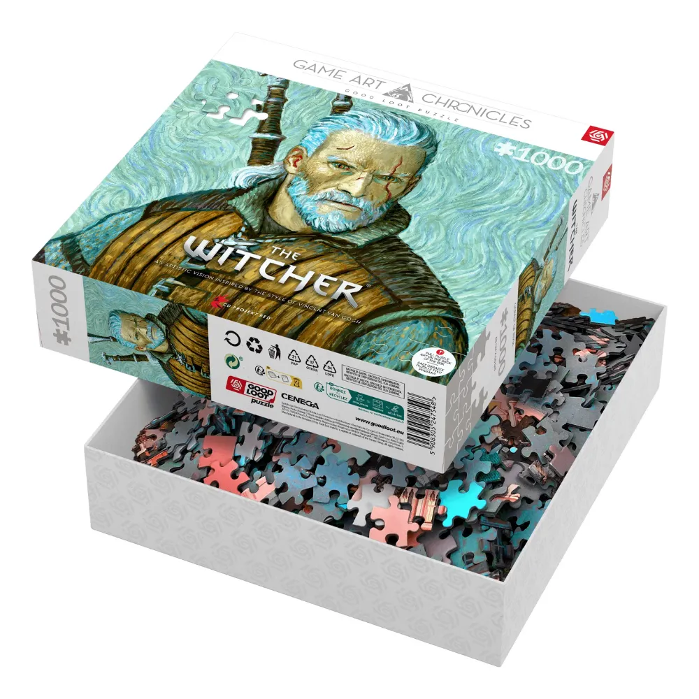 Puzzle Zaklínač - Geralt & Van Gogh, 1000 dílků