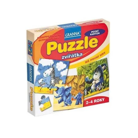 Puzzle - zvířátka 4, 6, 9 a 12 dílků