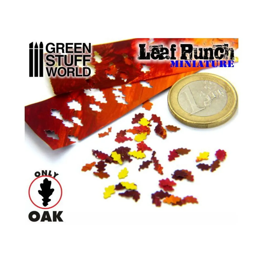 Miniature Leaf Punch, Oak (3 types, small)