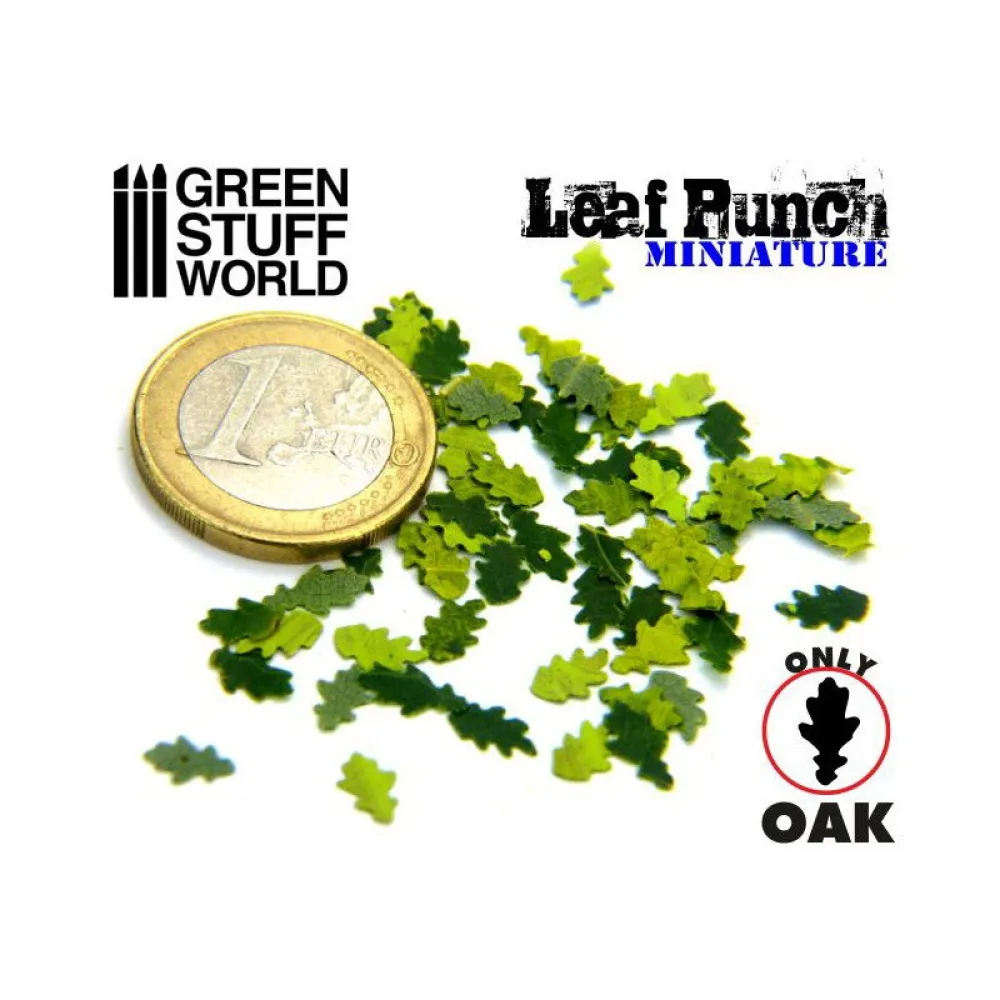Miniature Leaf Punch, Oak (3 types, large)