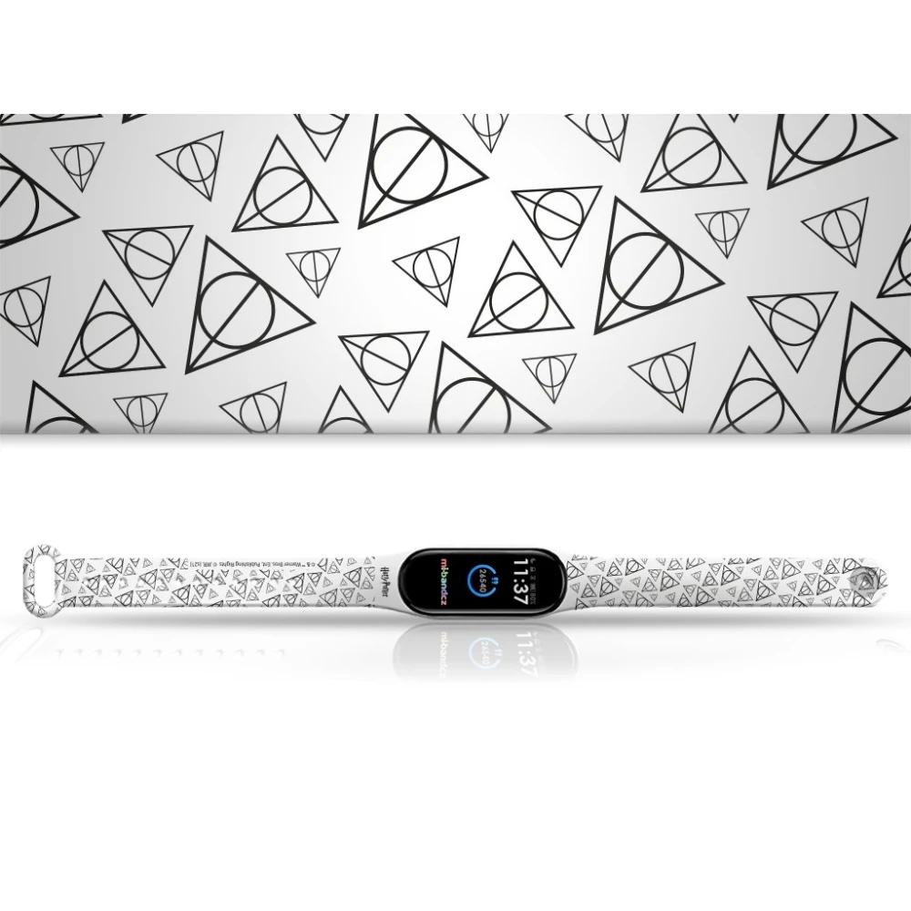 Remienok na Mi Band Harry Potter - Dary smrti (biely)
