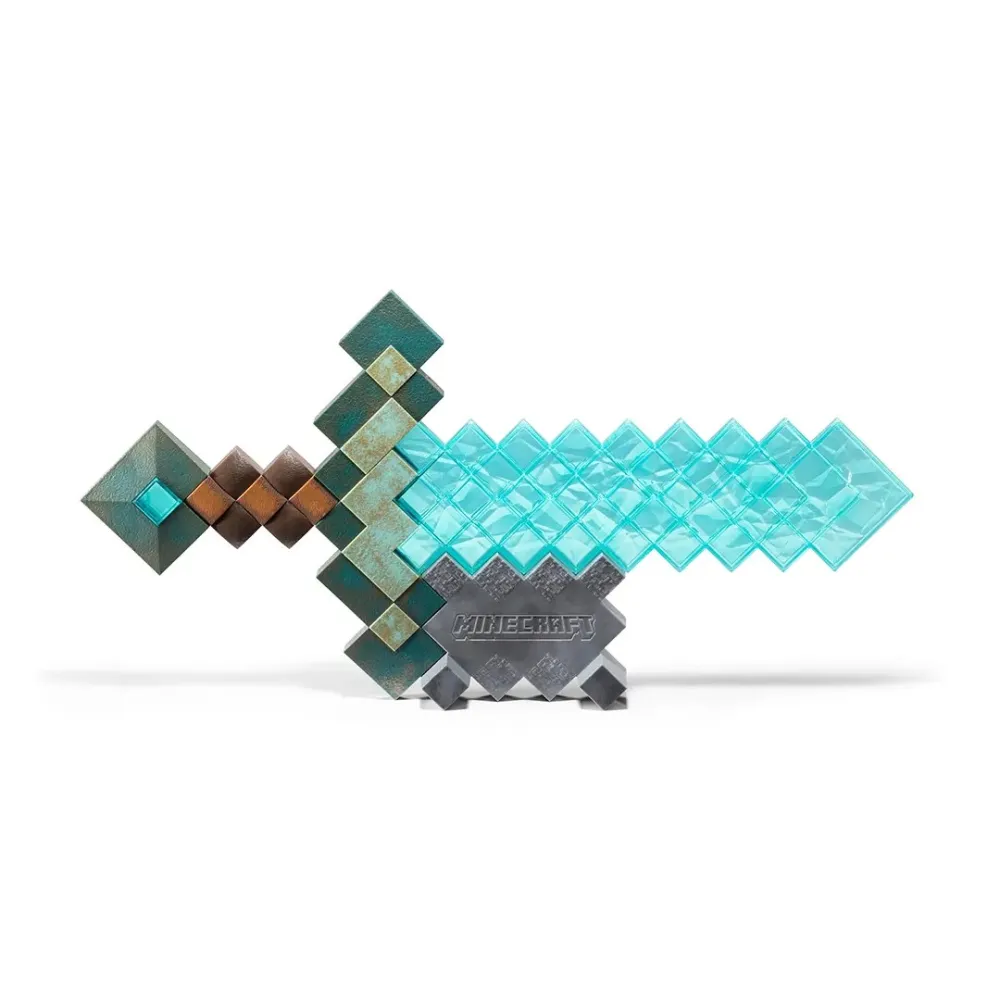 Minecraft Replik - Diamantschwert mit Ständer