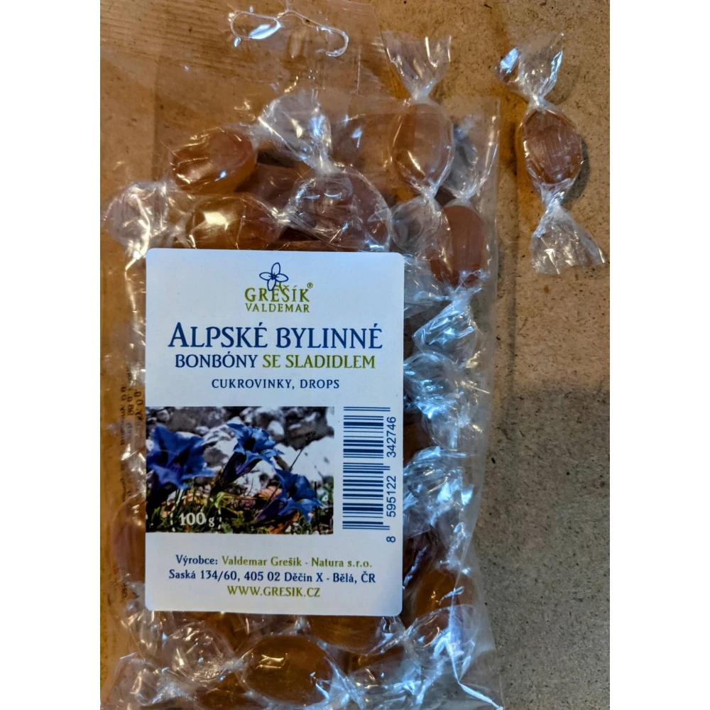 Alpské bylinné bonbóny