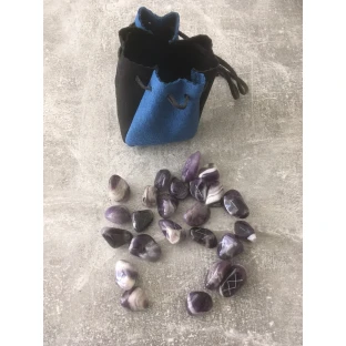 Amethyst Runes in a Pouch