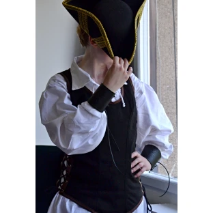 Cotton Musketeer Shirt - white