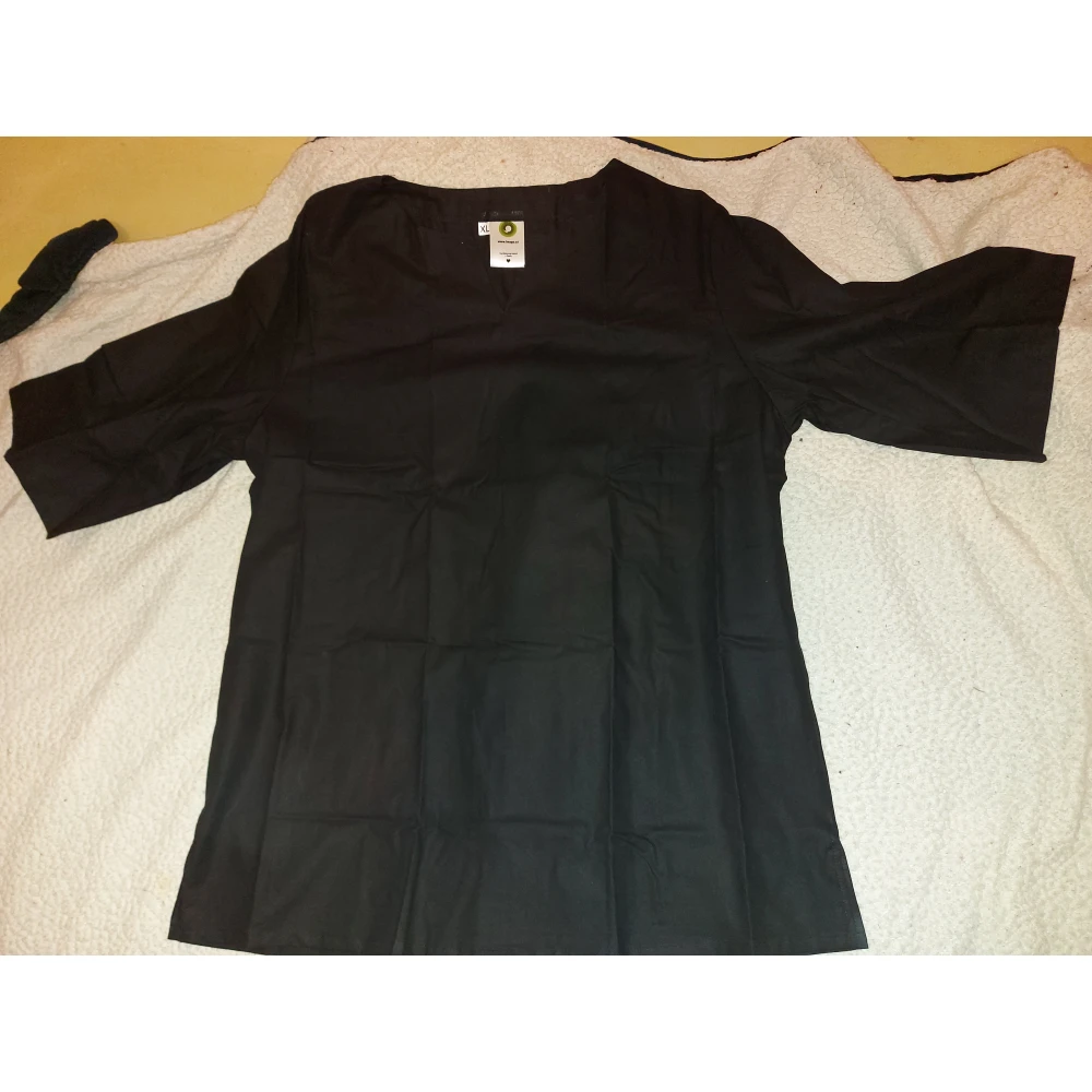 Cotton Medieval Shirt - Black